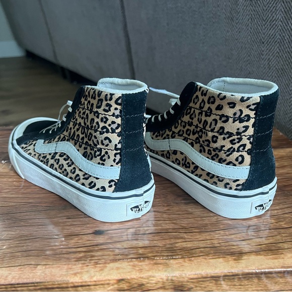 Vans Leopard and Black High-Top Sneakers - Picture 4 of 6